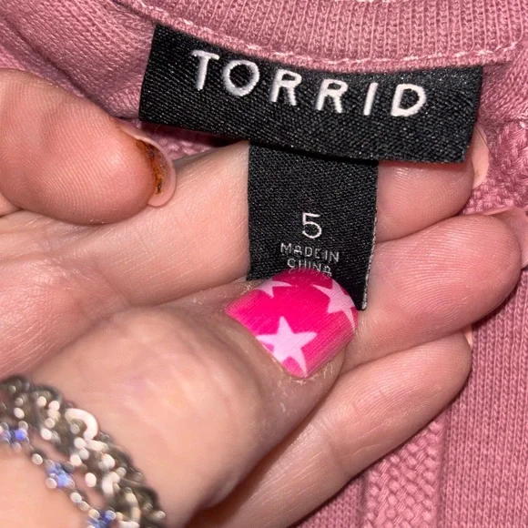 Torrid Pink Hoodie with Love Graphic - Picture 3 of 3